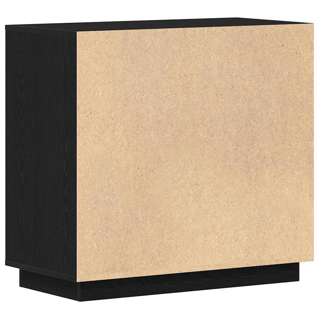 vidaXL Bufet Czarny Dąb 80 x 40 x 75 cm Materiał drewnopochodny