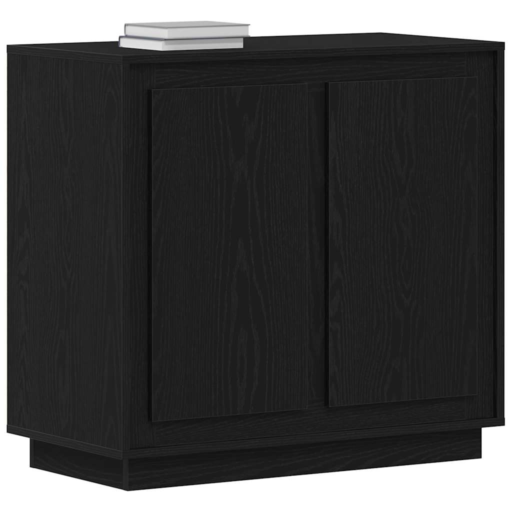vidaXL Bufet Czarny Dąb 80 x 40 x 75 cm Materiał drewnopochodny