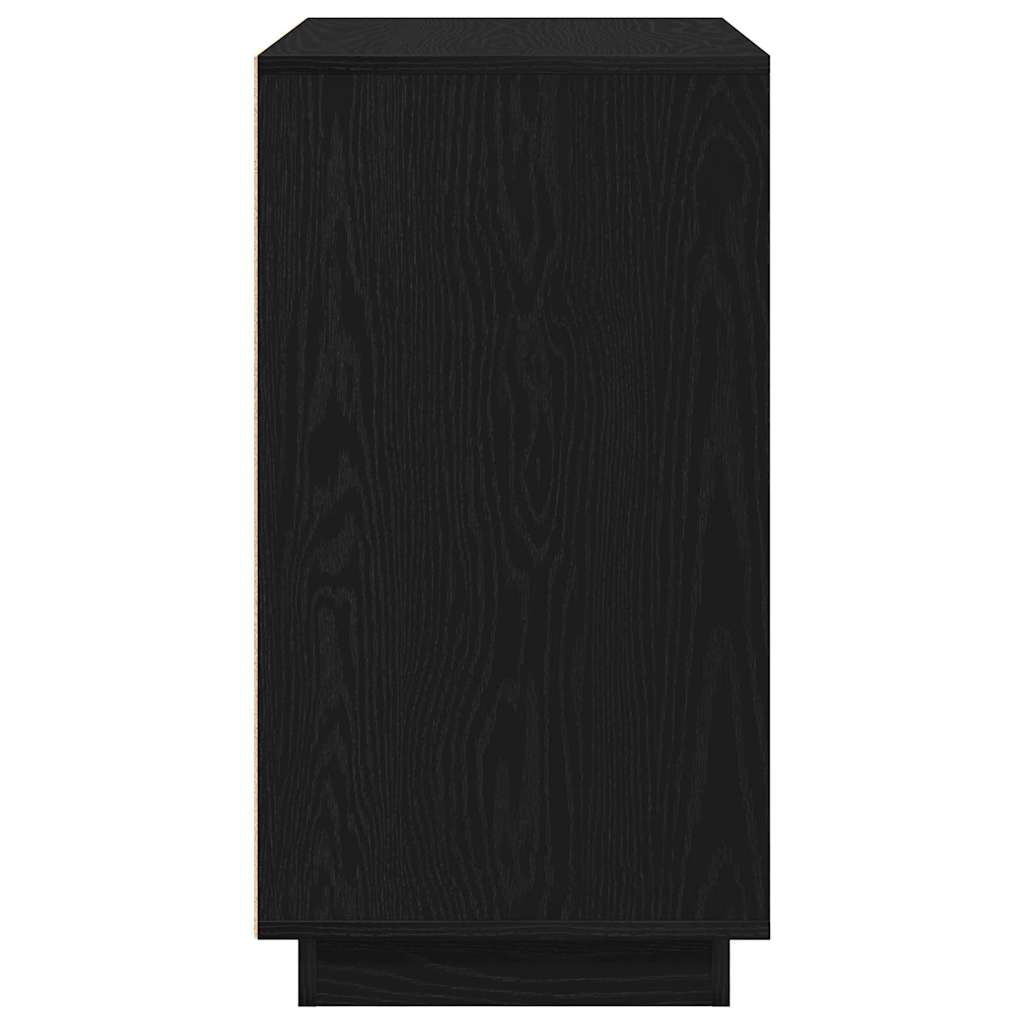 vidaXL Bufet Czarny Dąb 80 x 40 x 75 cm Materiał drewnopochodny