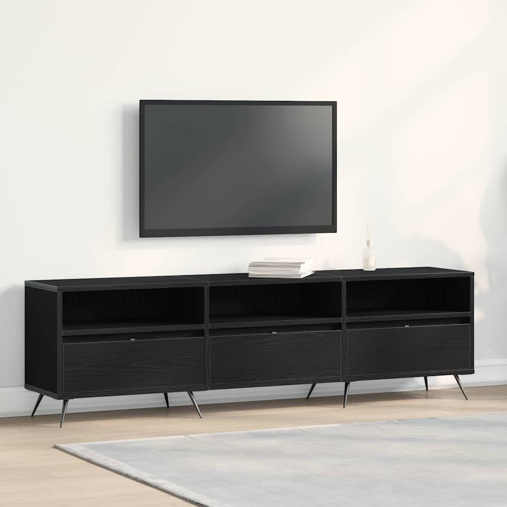 vidaXL Szafka pod telewizor Czarny dąb 150 x 30 x 44,5 cm