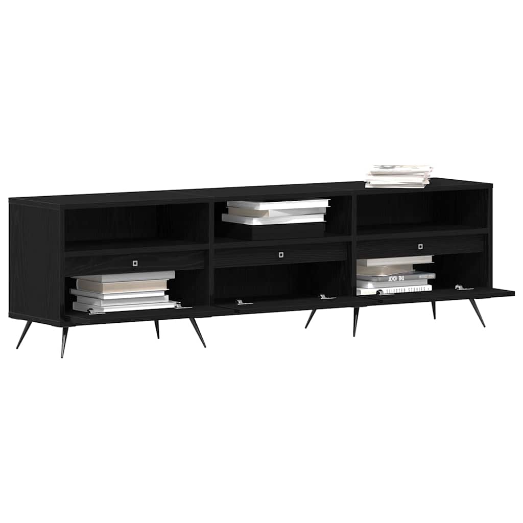 vidaXL Szafka pod telewizor Czarny dąb 150 x 30 x 44,5 cm