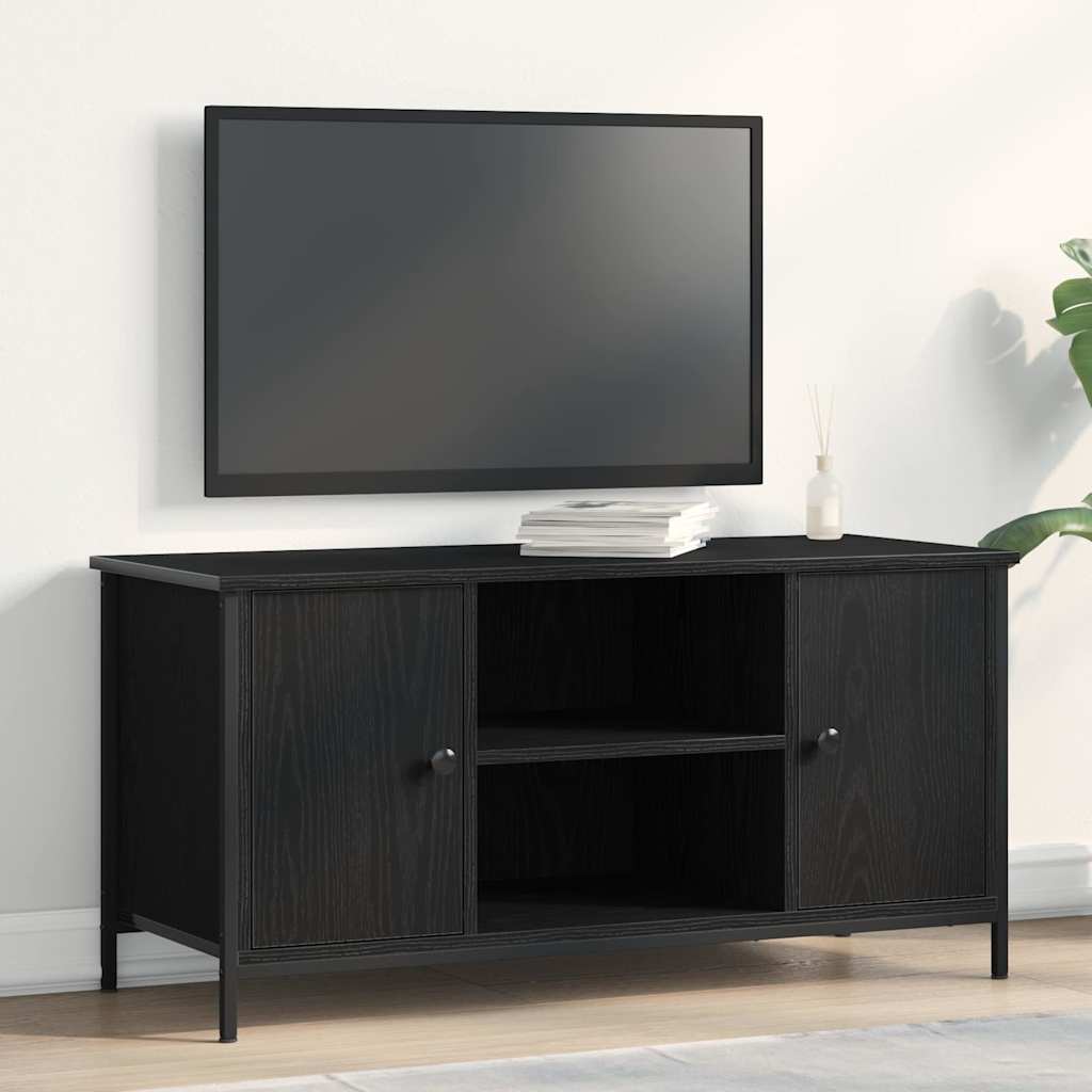 vidaXL Szafka pod telewizor Czarny dąb 100 x 40 x 50 cm