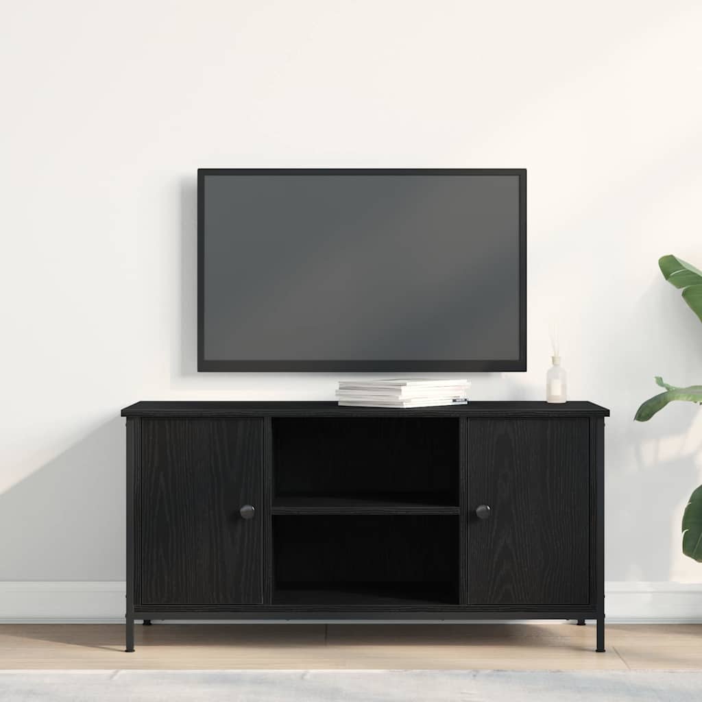vidaXL Szafka pod telewizor Czarny dąb 100 x 40 x 50 cm