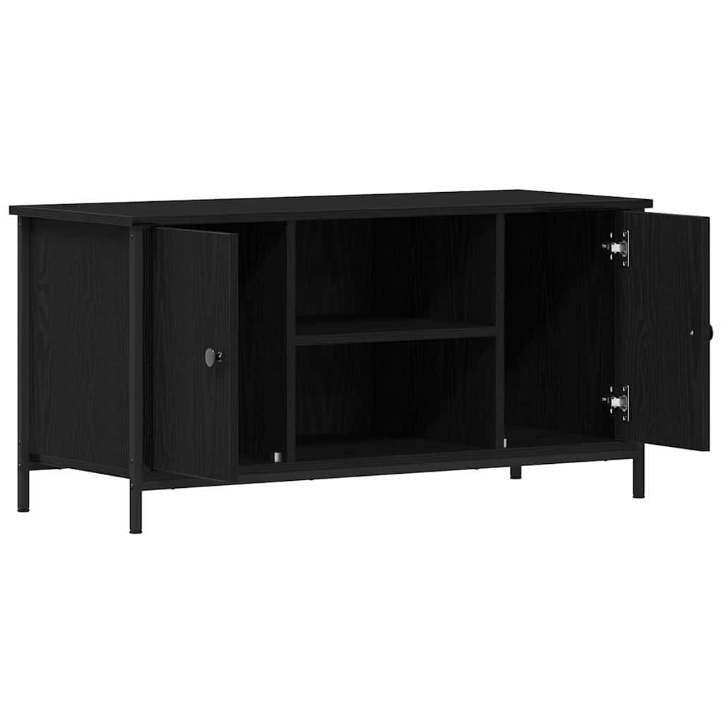 vidaXL Szafka pod telewizor Czarny dąb 100 x 40 x 50 cm