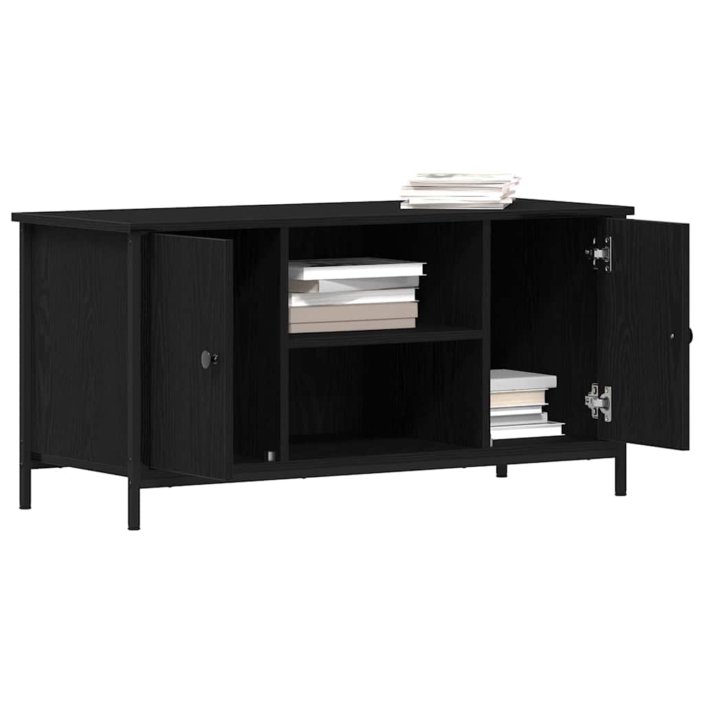 vidaXL Szafka pod telewizor Czarny dąb 100 x 40 x 50 cm