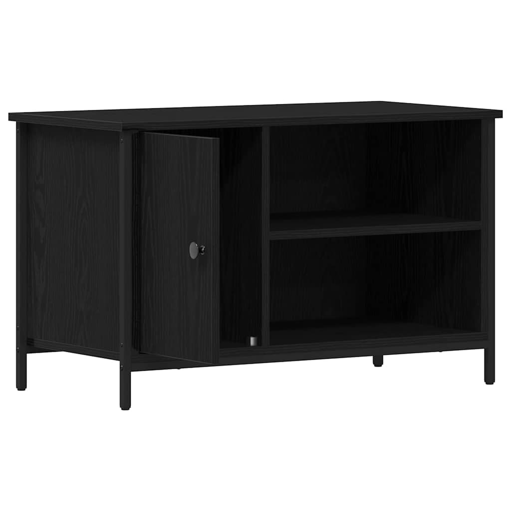 vidaXL Szafka pod telewizor Czarny dąb 80 x 40 x 50 cm