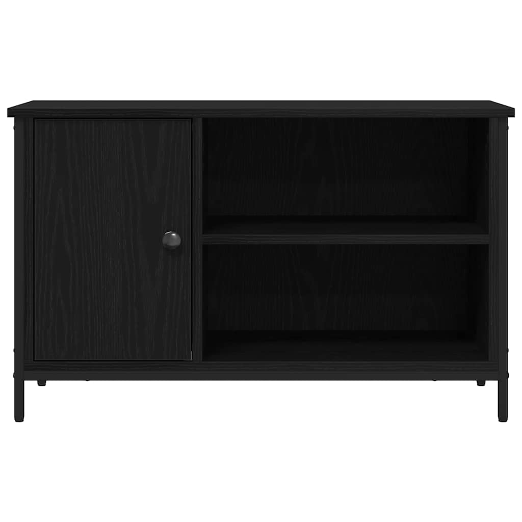 vidaXL Szafka pod telewizor Czarny dąb 80 x 40 x 50 cm