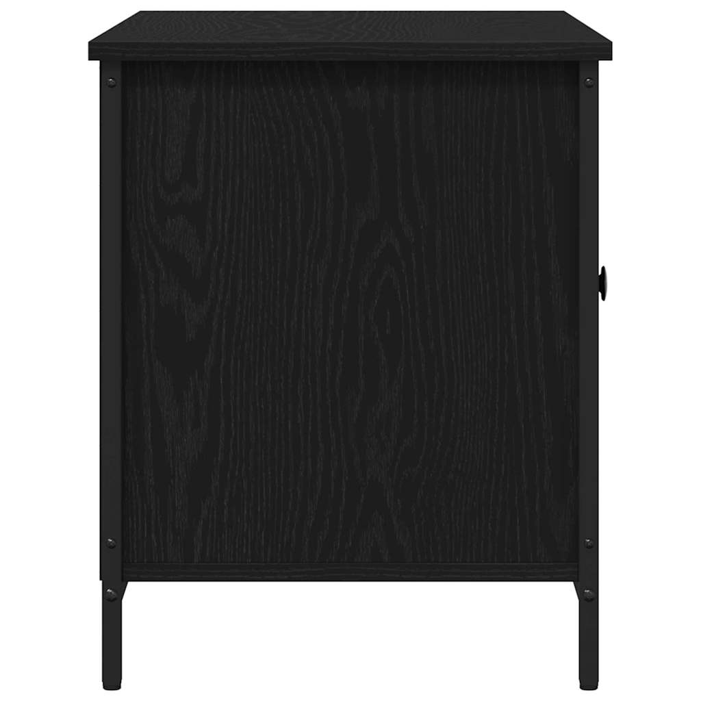 vidaXL Szafka pod telewizor Czarny dąb 80 x 40 x 50 cm