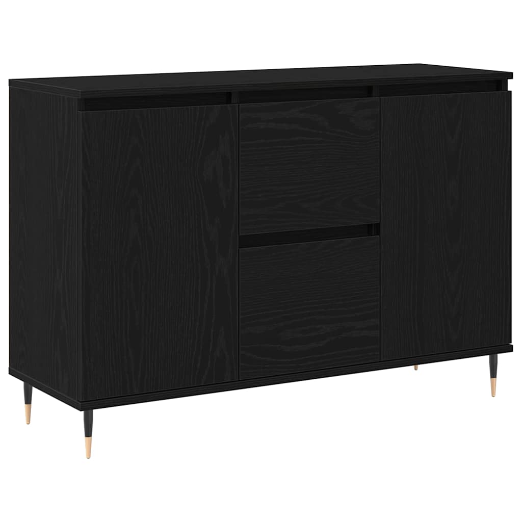 vidaXL Bufet Czarny Dąb 101,5 x 35 x 70 cm Materiał drewnopochodny