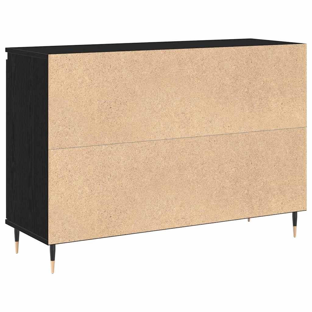 vidaXL Bufet Czarny Dąb 101,5 x 35 x 70 cm Materiał drewnopochodny