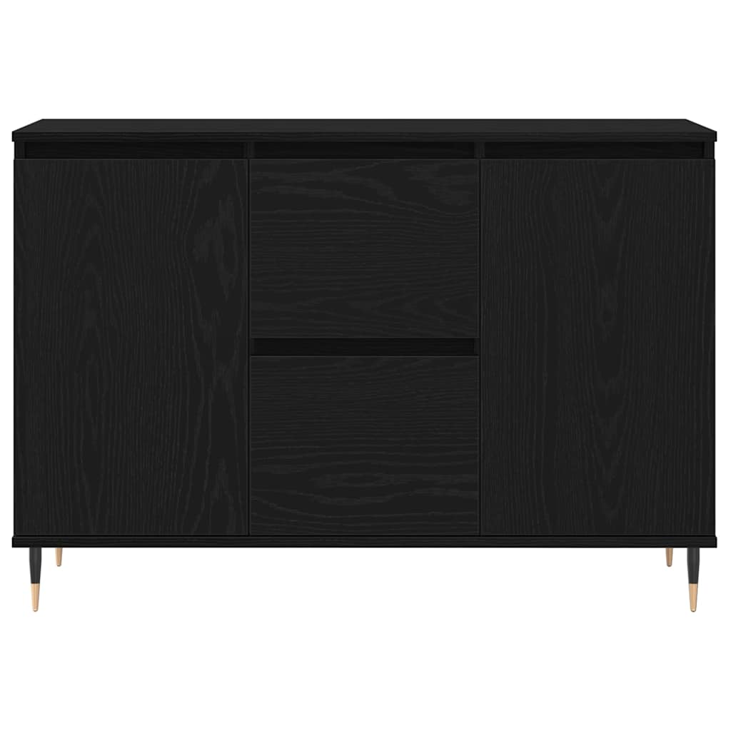 vidaXL Bufet Czarny Dąb 101,5 x 35 x 70 cm Materiał drewnopochodny