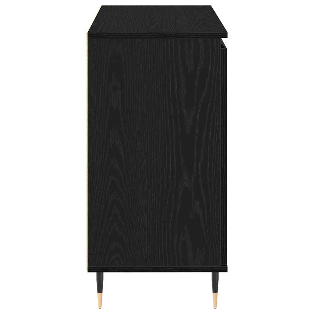 vidaXL Bufet Czarny Dąb 101,5 x 35 x 70 cm Materiał drewnopochodny
