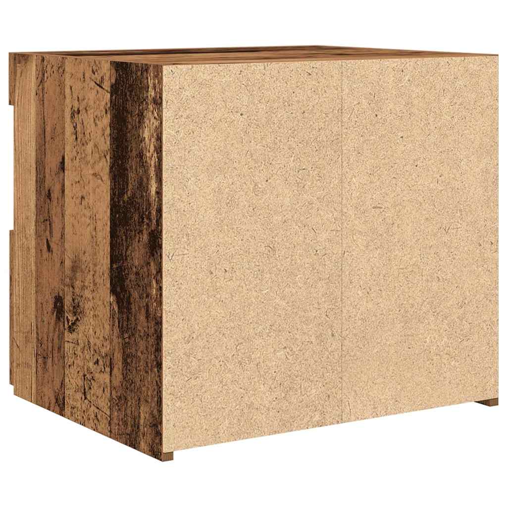 vidaXL Szafka Nocna z szufladą 2 pcs Stare drewno 50 x 40 x 45 cm
