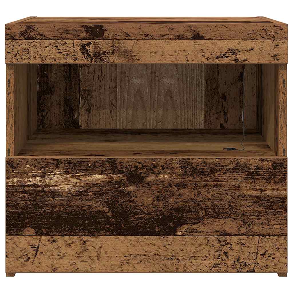 vidaXL Szafka Nocna z szufladą 2 pcs Stare drewno 50 x 40 x 45 cm