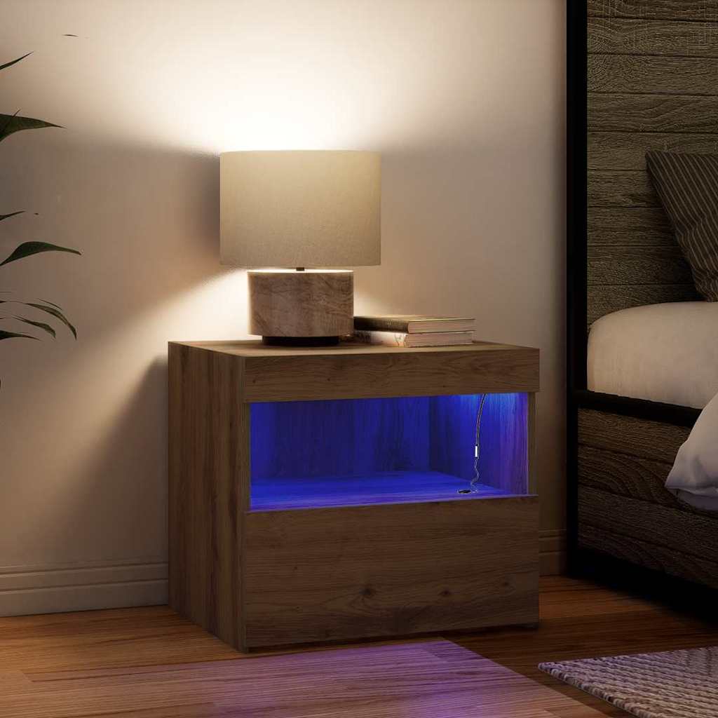vidaXL Szafka Nocna z szufladą 2 pcs Dąb rzemieślniczy 50 x 40 x 45 cm