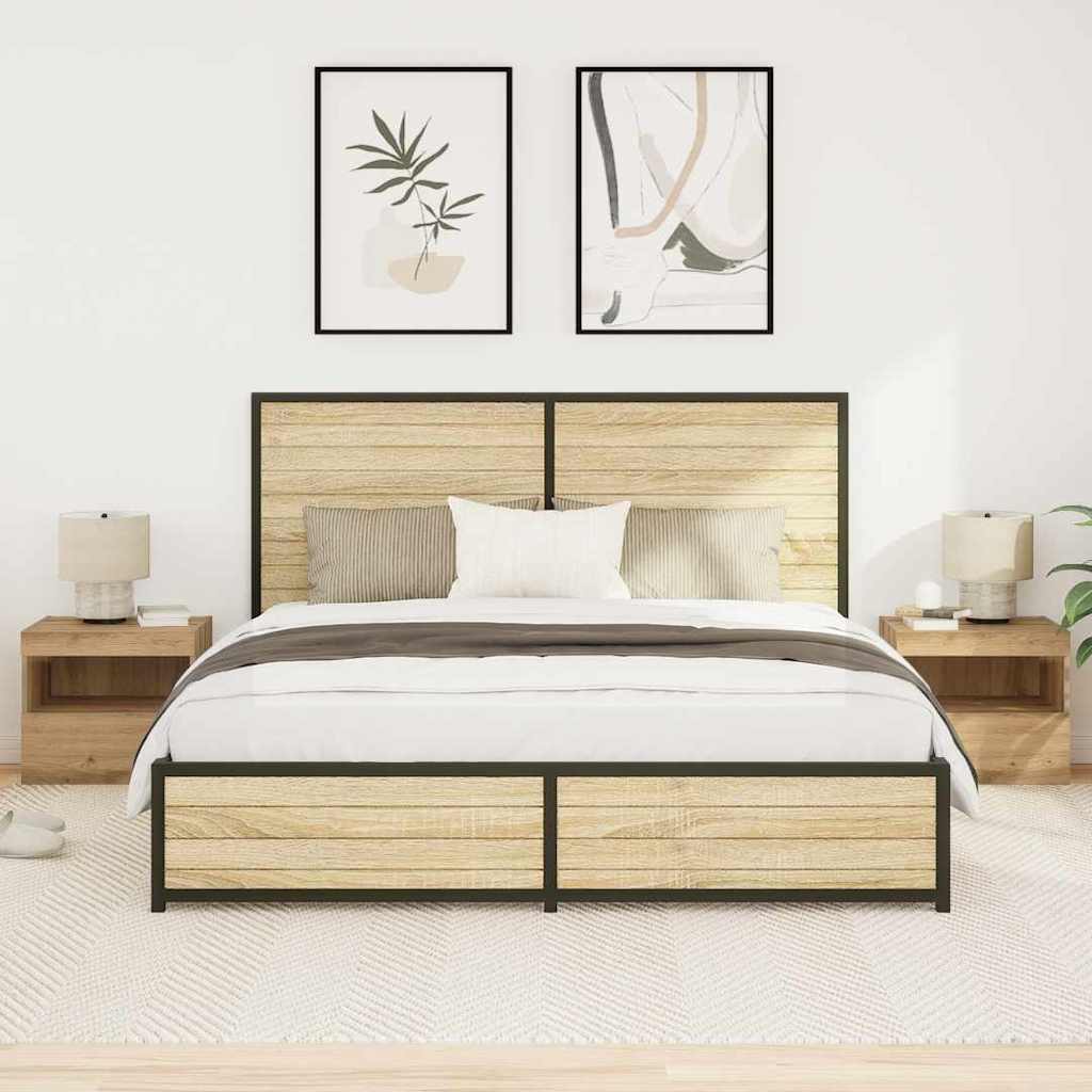 vidaXL Szafka Nocna z szufladą 2 pcs Dąb rzemieślniczy 50 x 40 x 45 cm