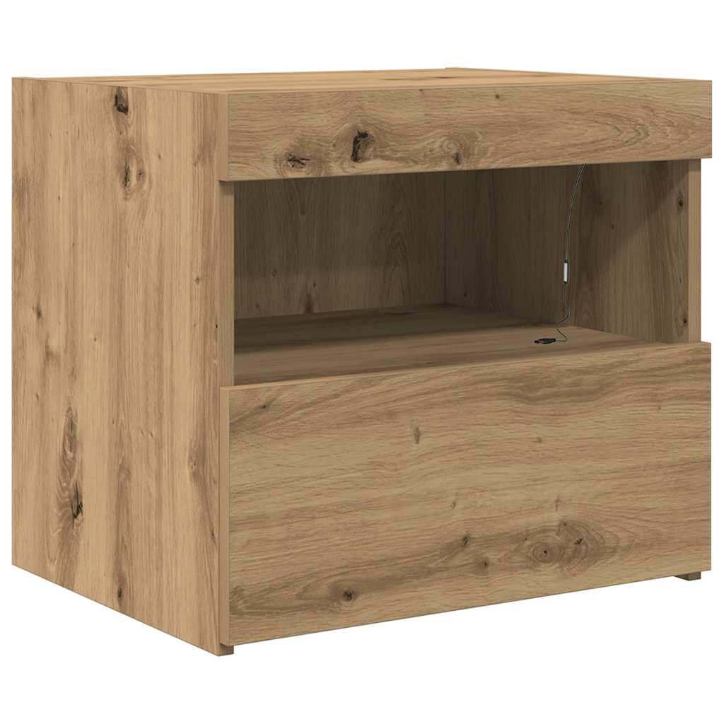 vidaXL Szafka Nocna z szufladą 2 pcs Dąb rzemieślniczy 50 x 40 x 45 cm