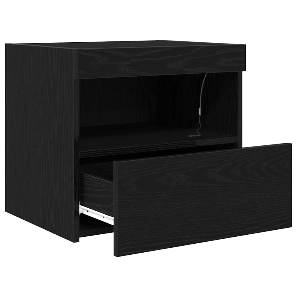 vidaXL Szafka Nocna Czarny Dąb 50 x 40 x 45 cm Materiał drewnopochodny