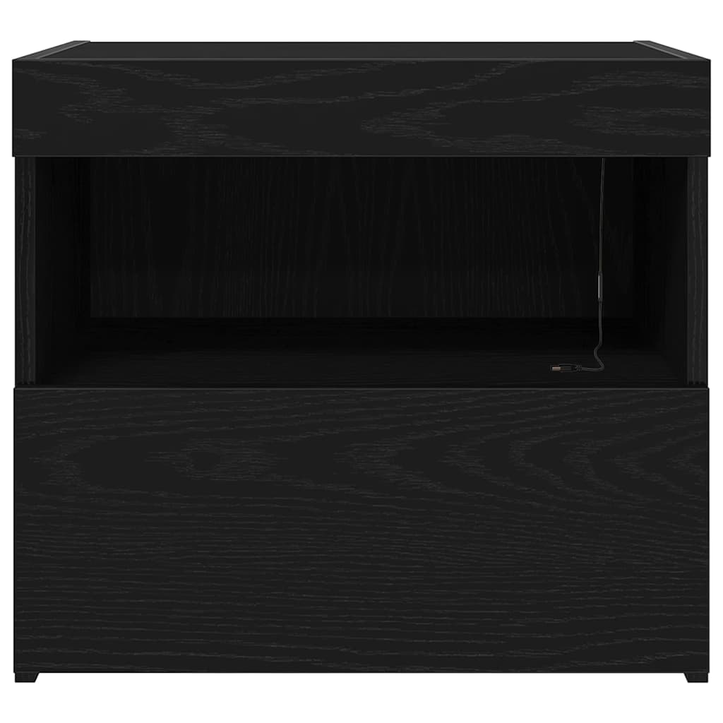 vidaXL Szafka Nocna Czarny Dąb 50 x 40 x 45 cm Materiał drewnopochodny