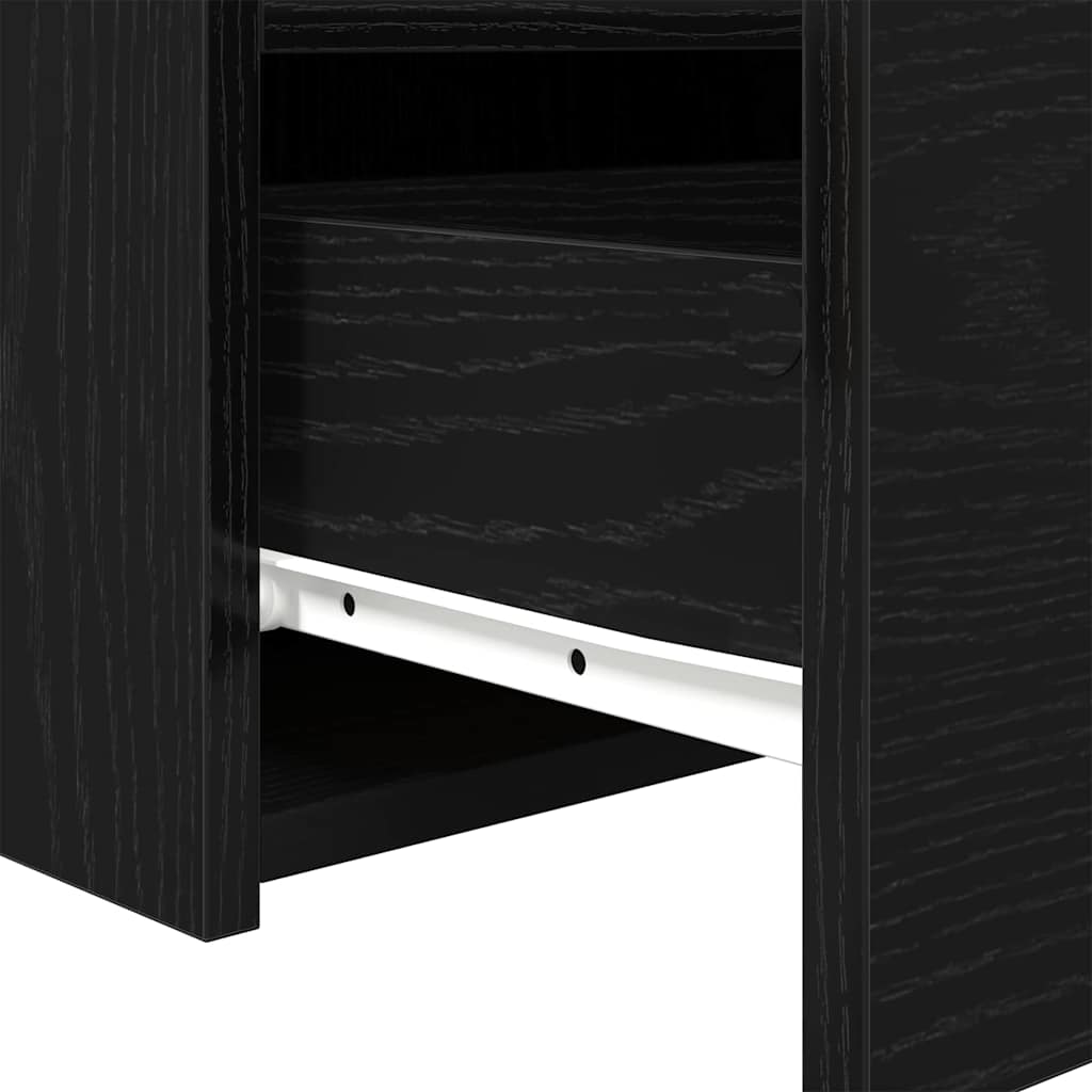 vidaXL Szafka Nocna z szufladą 2 pcs Czarny Dąb 50 x 40 x 45 cm
