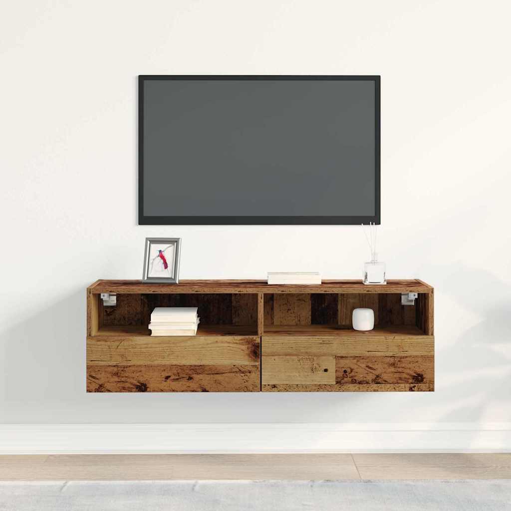 vidaXL Szafka pod telewizor Stare drewno 100 x 30 x 30 cm