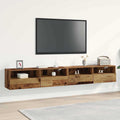 vidaXL Szafka pod telewizor 2 pcs Stare drewno 100 x 30 x 30 cm