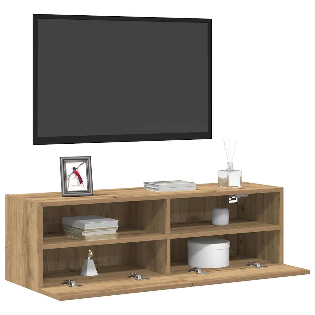vidaXL Szafka pod telewizor 2 pcs dąb artisan 100 x 30 x 30 cm