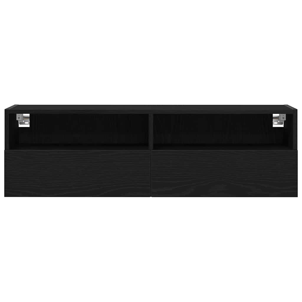vidaXL Szafka pod telewizor Czarny Dąb 100 x 30 x 30 cm