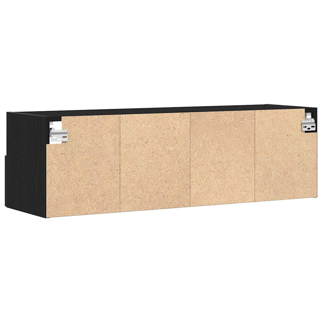vidaXL Szafka pod telewizor 2 pcs Czarny dąb 100 x 30 x 30 cm