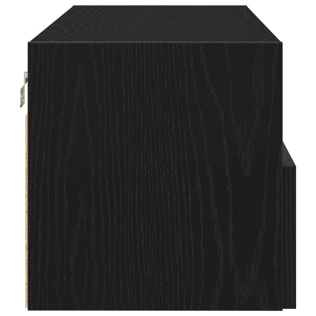 vidaXL Szafka pod telewizor 2 pcs Czarny dąb 100 x 30 x 30 cm