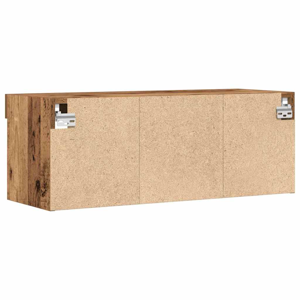 vidaXL Zestaw szafek RTV z LED 2 pcs Stare drewno 80 x 30 x 30 cm