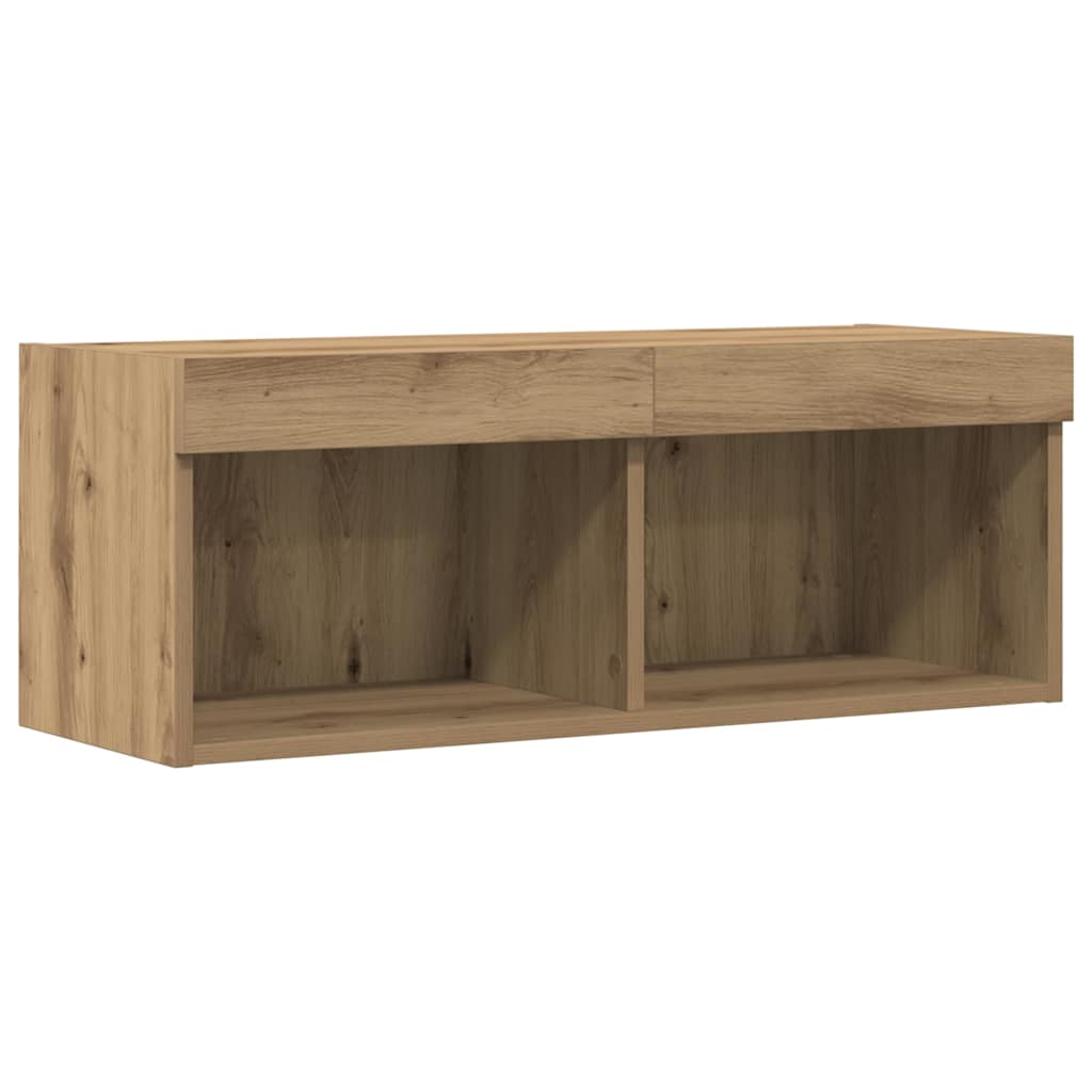 vidaXL Zestaw szafek RTV z LED dąb artisan 80 x 30 x 30 cm