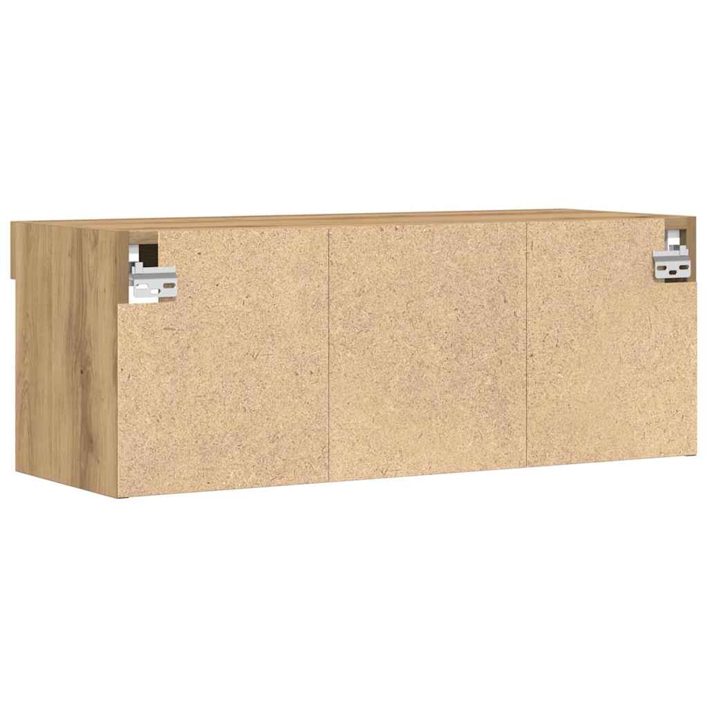 vidaXL Zestaw szafek RTV z LED 2 pcs Dąb rzemieślniczy 80 x 30 x 30 cm