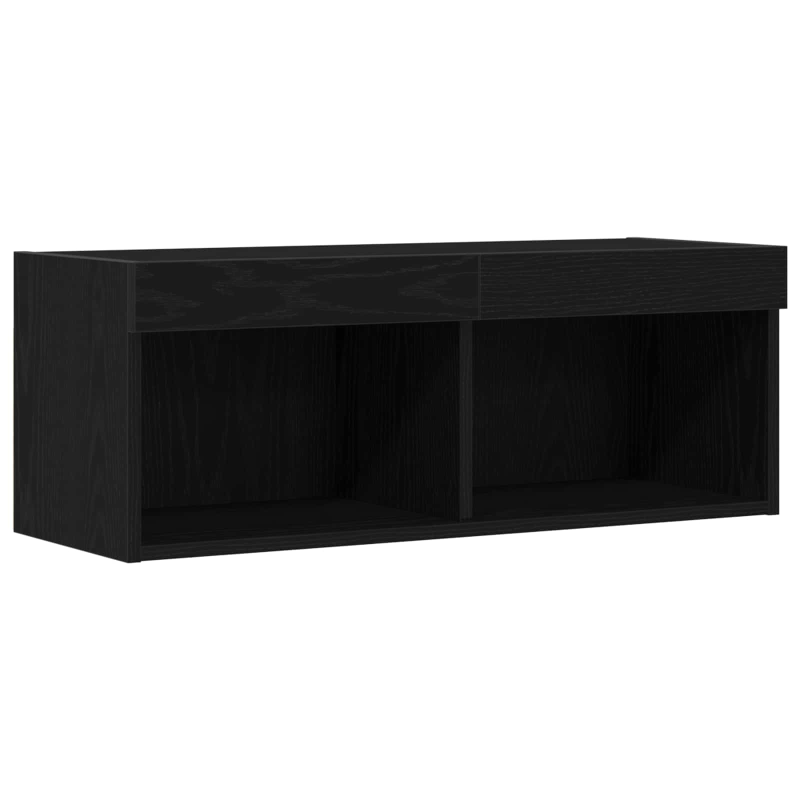 vidaXL Zestaw szafek RTV z LED Czarny Dąb 80 x 30 x 30 cm