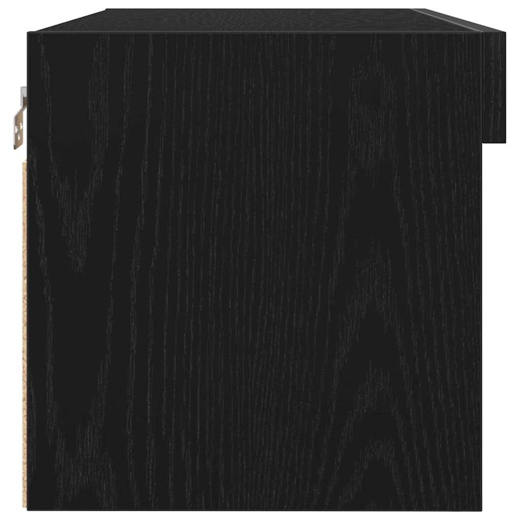 vidaXL Zestaw szafek RTV z LED Czarny Dąb 80 x 30 x 30 cm