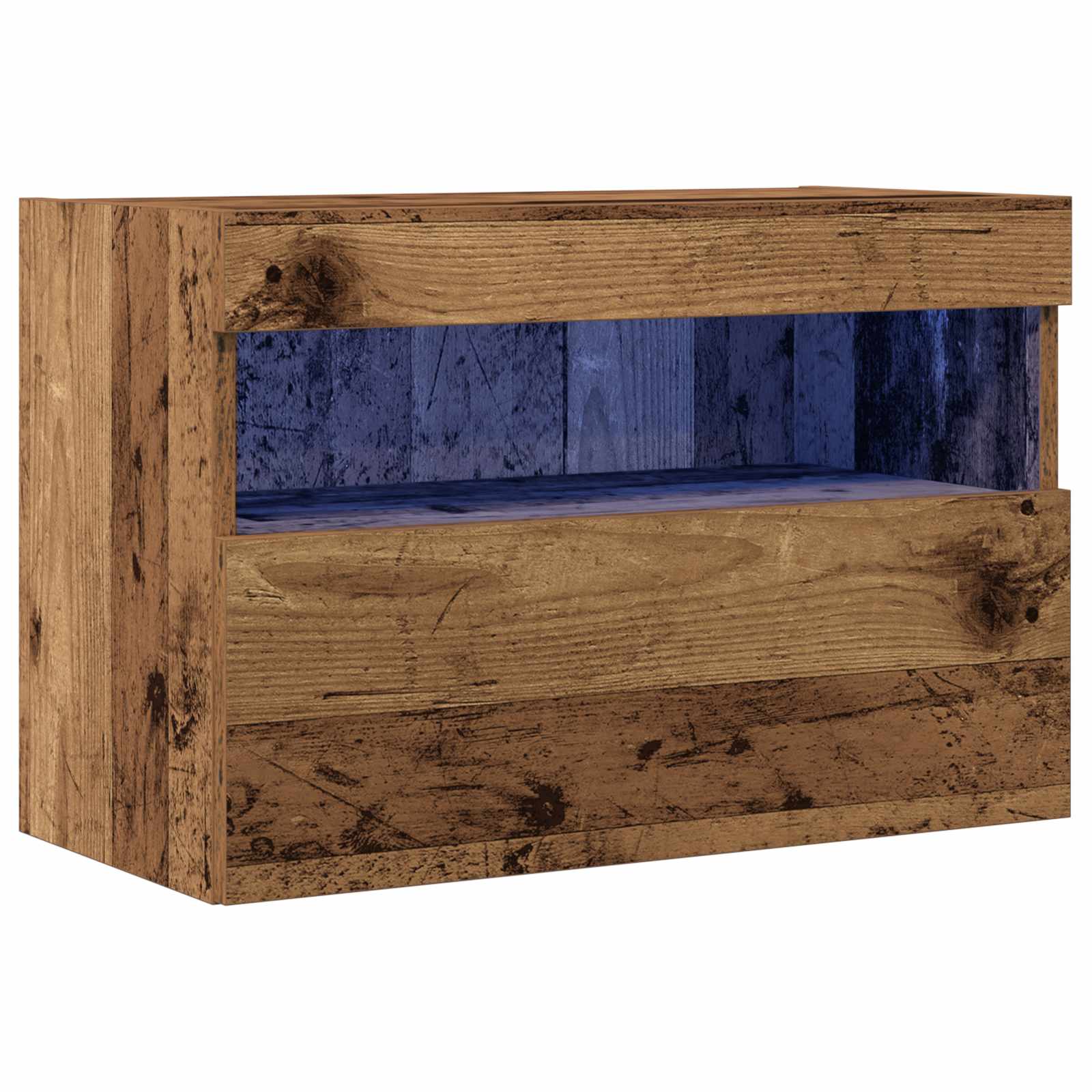 vidaXL Szafka pod telewizor z LED Stare drewno 60 x 30 x 40 cm