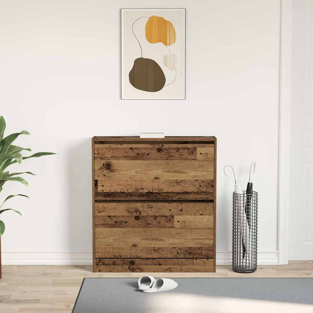 vidaXL Szafka na buty z półką Stare drewno 80 x 21 x 87,5 cm