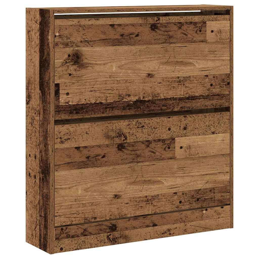 vidaXL Szafka na buty z półką Stare drewno 80 x 21 x 87,5 cm