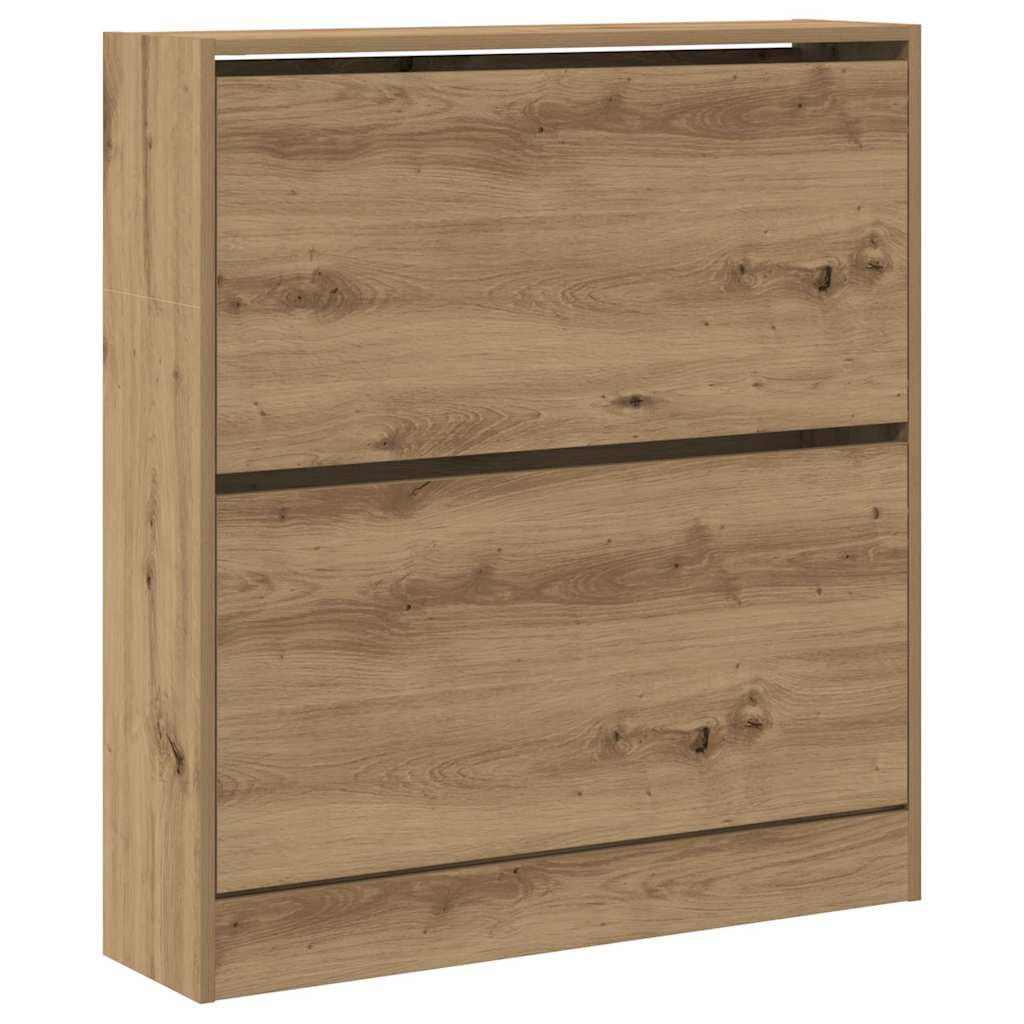 vidaXL Szafka na buty z półką z drzwiami Dąb wędzony 80 x 21 x 87,5 cm