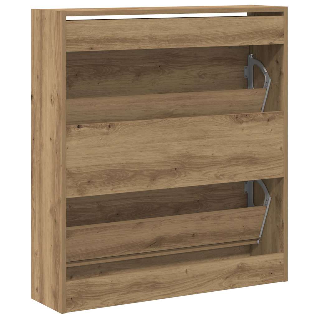 vidaXL Szafka na buty z półką z drzwiami Dąb wędzony 80 x 21 x 87,5 cm