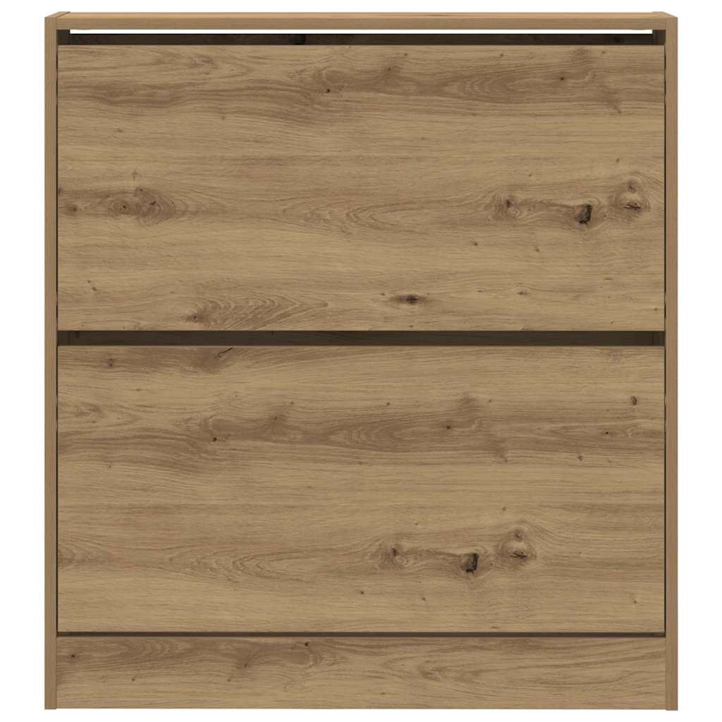 vidaXL Szafka na buty z półką z drzwiami Dąb wędzony 80 x 21 x 87,5 cm