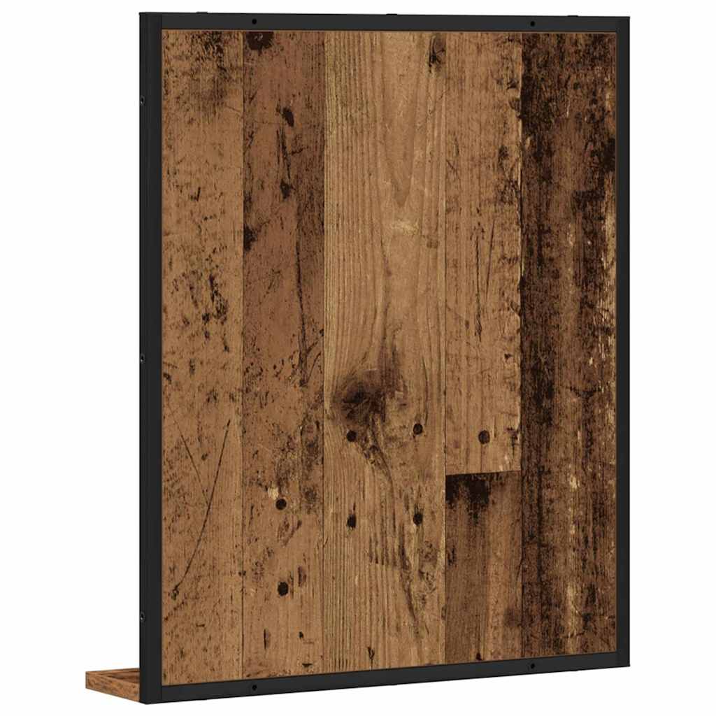 vidaXL Lustro Stare drewno 50 x 12 x 60 cm Szkło i drewno inżynieryjne