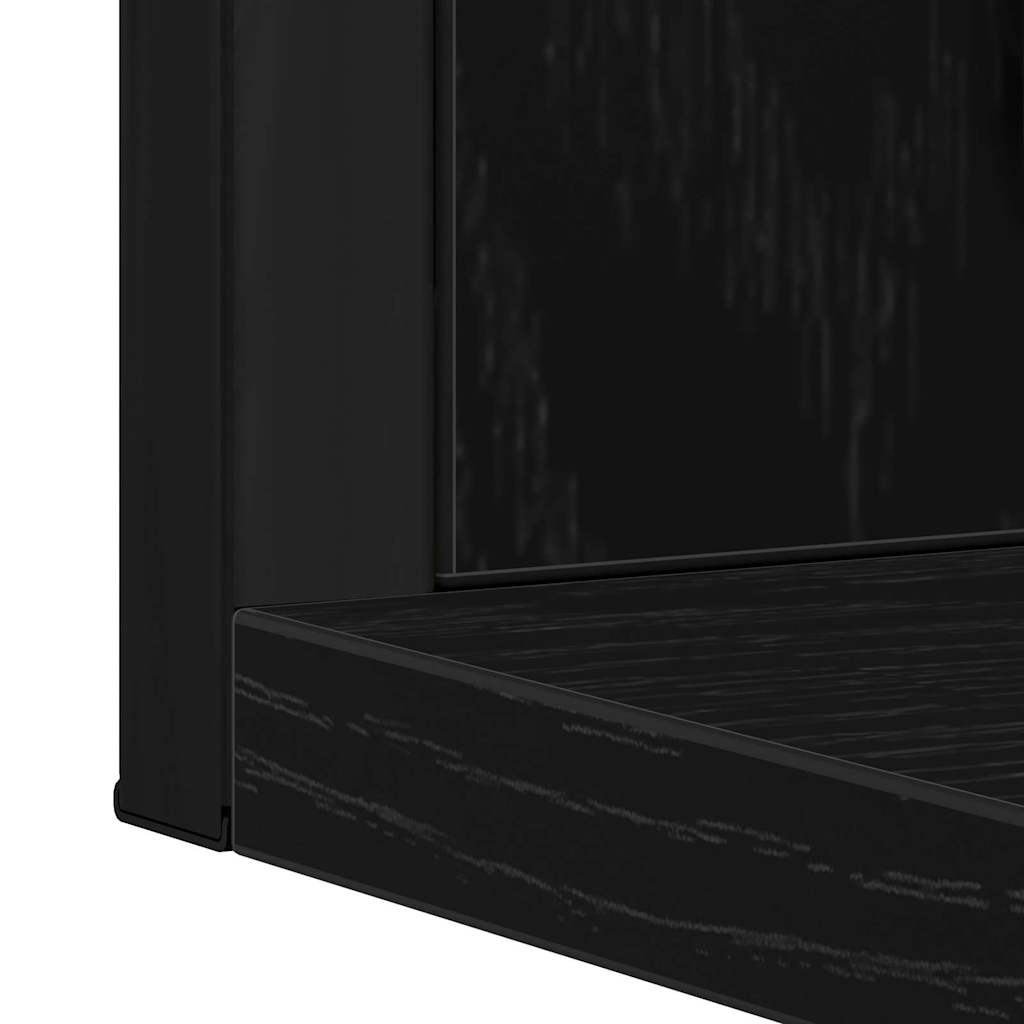 vidaXL Lustro Czarny dąb 50 x 12 x 60 cm Szkło i drewno inżynieryjne