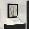 vidaXL Lustro Czarny dąb 50 x 12 x 60 cm Szkło i drewno inżynieryjne