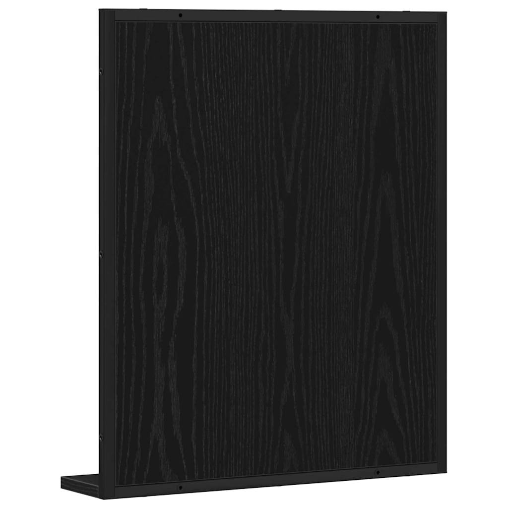 vidaXL Lustro Czarny dąb 50 x 12 x 60 cm Szkło i drewno inżynieryjne