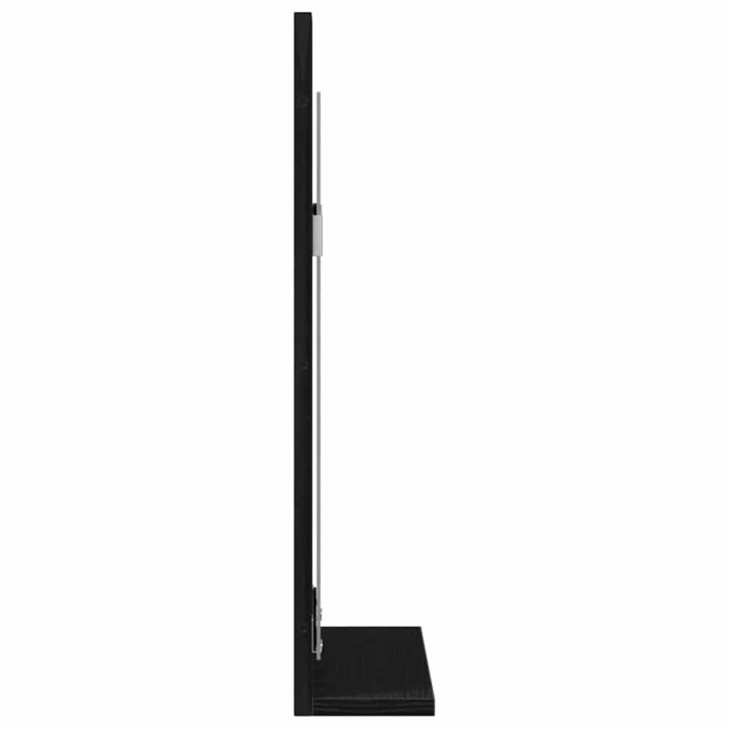 vidaXL Lustro Czarny dąb 50 x 12 x 60 cm Szkło i drewno inżynieryjne