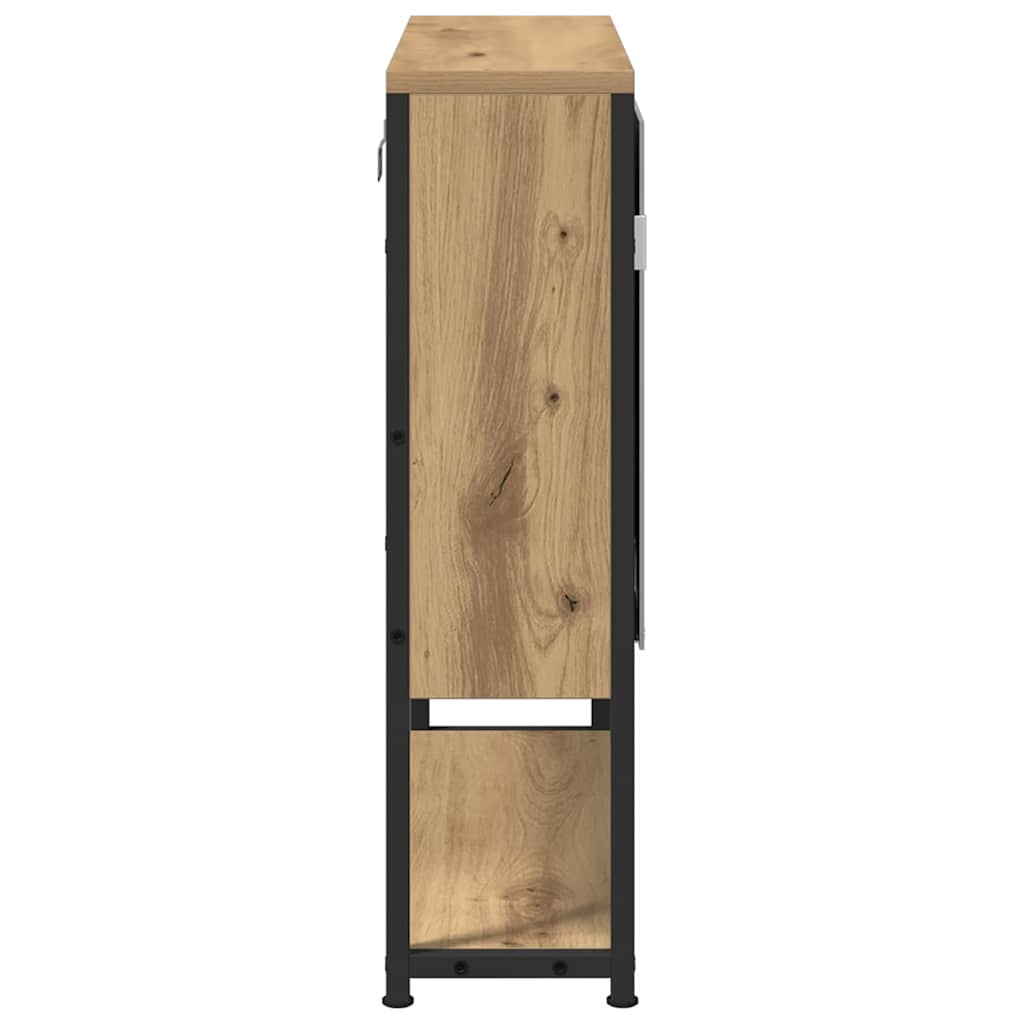 vidaXL Szafka z lustrem z półką Dąb rzemieślniczy 60 x 16 x 60 cm