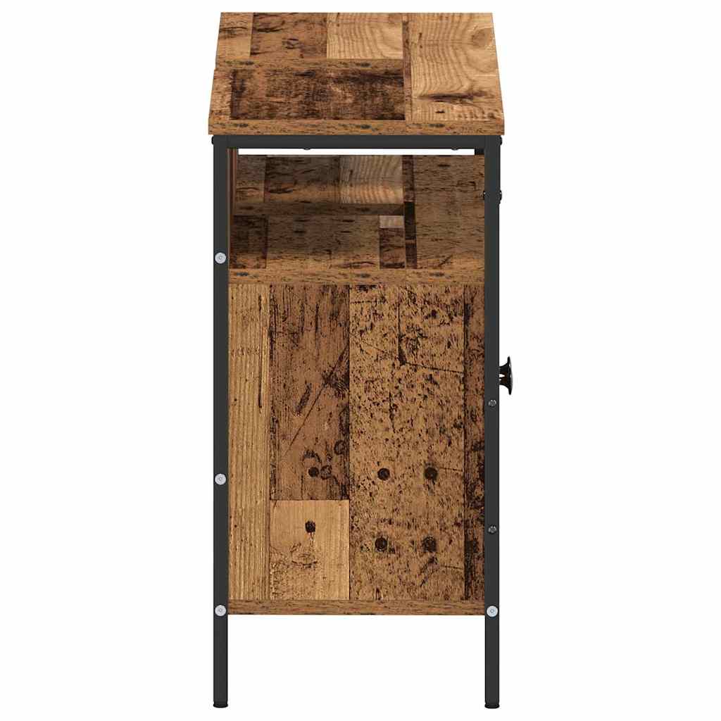 vidaXL Szafka pod umywalkę z drzwiami Stare drewno 80 x 30 x 60 cm