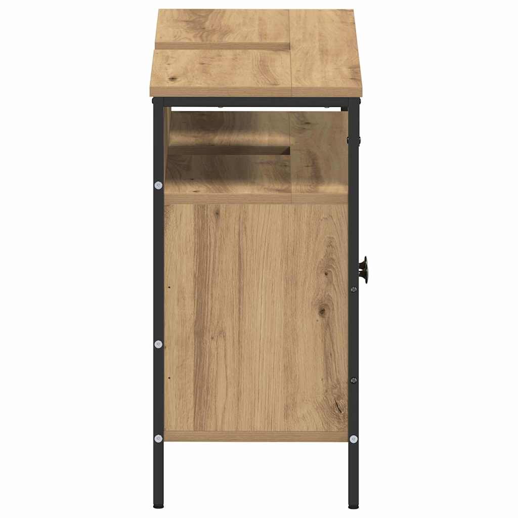 vidaXL Szafka pod umywalkę z drzwiami dąb artisan 80 x 30 x 60 cm