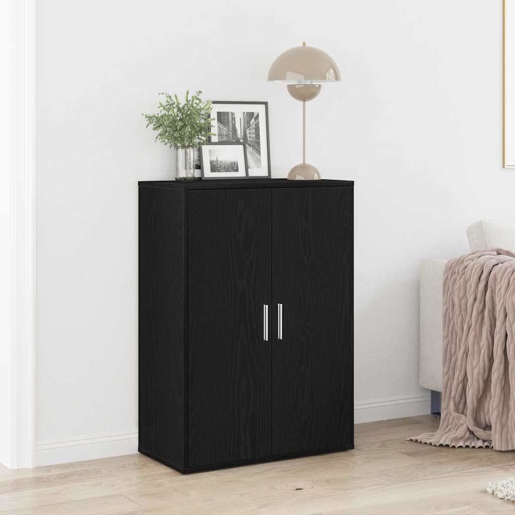 vidaXL Bufet Czarny Dąb 60 x 31 x 84 cm Materiał drewnopochodny